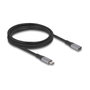 DeLOCK Cable de extensión USB Tipo-C 40 Gbps 240 W 2 m Gris Metal