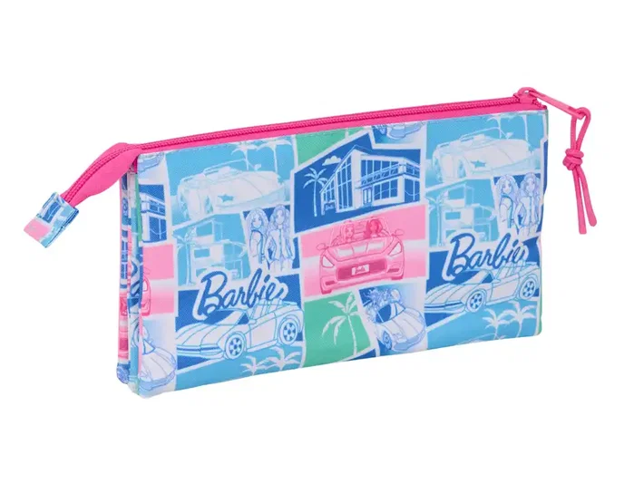 Safta Estuche portatodo Barbie triple cremallera