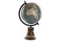 DKD Home Decor Globo Terráqueo PVC con Mango y Bolitas Marrón