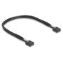 DeLOCK 67176 Adaptador de USB header de 9 pines a 2 x USB Type-E Key A con cable de 30 cm