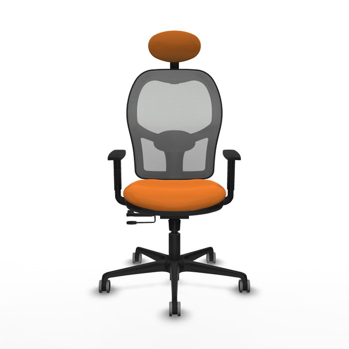 PIQUERAS Y CRESPO Silla de oficina Jorquera Naranja y Gris con mecanismo Sincro/Traslack
