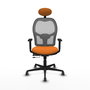 PIQUERAS Y CRESPO Silla de oficina Jorquera Naranja y Gris con mecanismo Sincro/Traslack