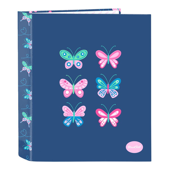 Safta Carpeta de cartón Blackfit8 mariposas con 4 anillas