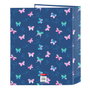Safta Carpeta de cartón Blackfit8 mariposas con 4 anillas