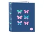 Carpeta de anillas BlackFit8 Mariposas Multicolor A4 27 x 33 x 6 cm