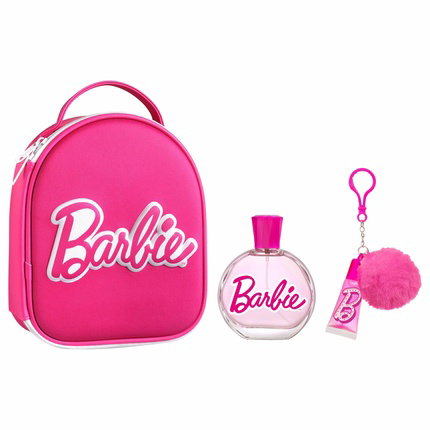 Mattel Neceser Barbie con colonia de 100 ml, brillo de labios y llavero
