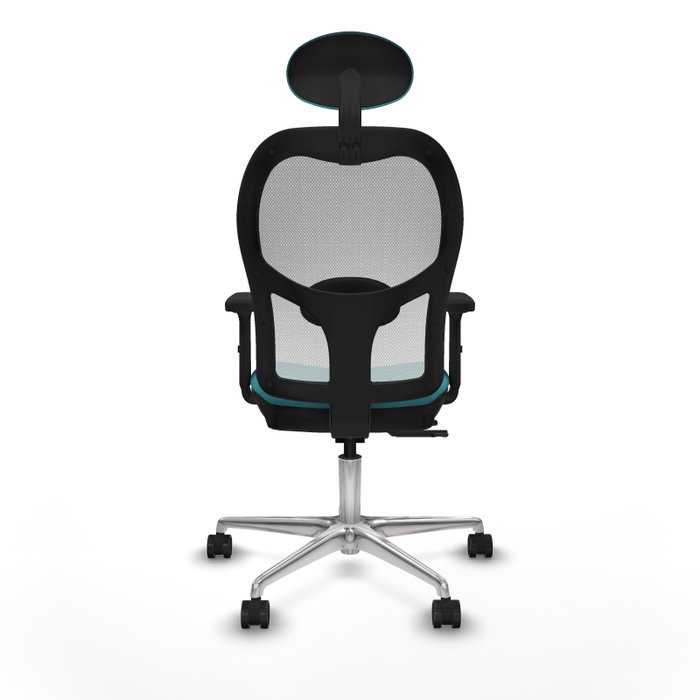 PIQUERAS Y CRESPO Silla de oficina Jorquera con mecanismo Sincro/Traslack, Turquesa y Blanco PIQUERAS Y CRESPO Silla de oficina Jorquera con mecanismo Sincro/Traslack, Turquesa y Blanco