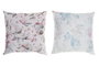 DKD Home Decor Cojín de Poliéster Flores Multicolor Surtido de 2