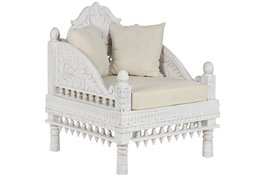 DKD Home Decor Sillón 77 x 90 x 73 cm Mango Poliéster