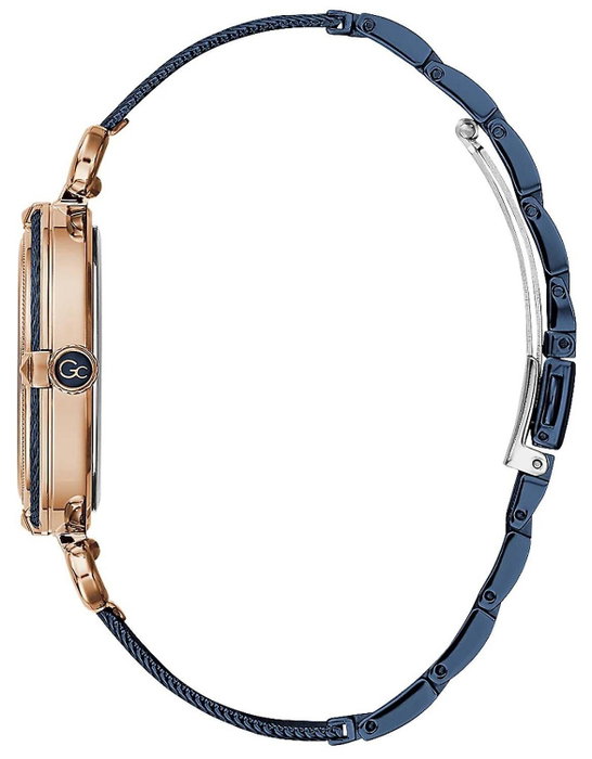 GC Reloj Y58008L7MF con correa azul y caja rosa