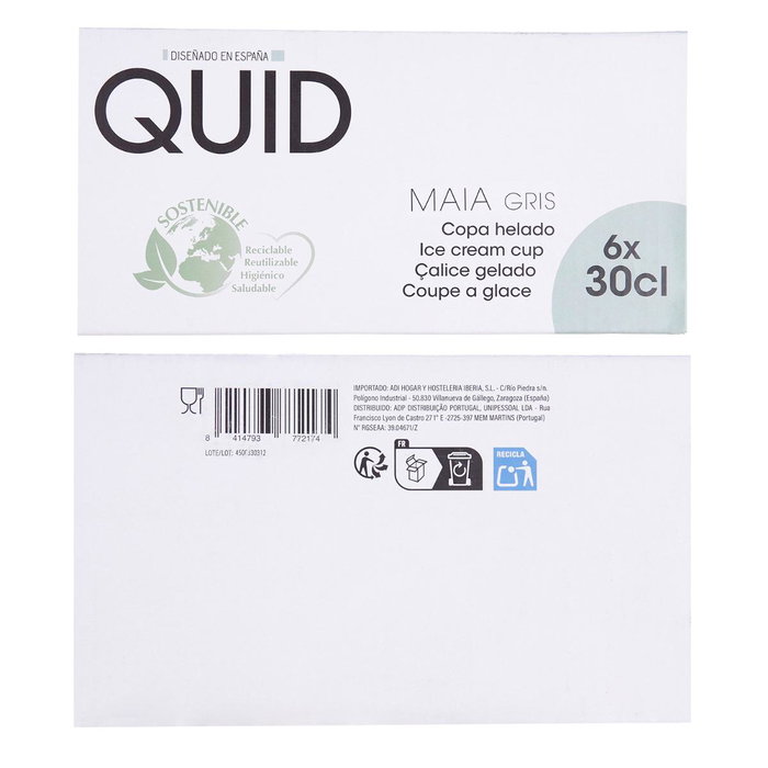 Copa Helado Vidrio Maia Quid 30 cL (6 Unidades)