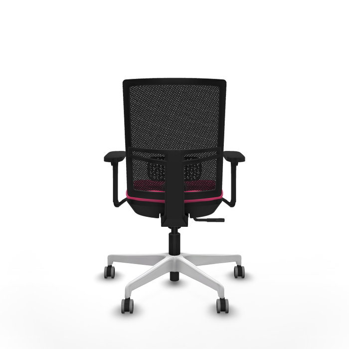 PIQUERAS Y CRESPO Silla de oficina Yunquera Rosa y Negro con mecanismo Sincro