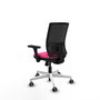PIQUERAS Y CRESPO Silla de oficina Yunquera Rosa y Negro con mecanismo Sincro