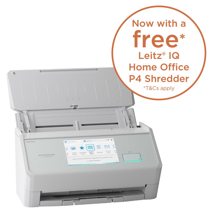Ricoh ScanSnap iX2500 Escáner Documentos Blanco 45 ppm 90 ipm ADF Pantalla Táctil USB WiFi 3.2 Gen 1