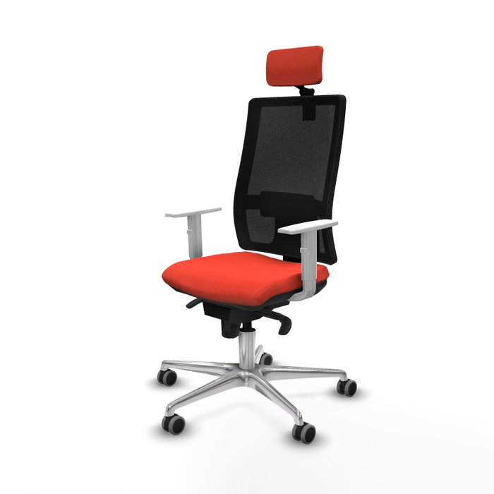 PIQUERAS Y CRESPO Silla de oficina Horna con mecanismo Sincro, Naranja oscuro y Negro