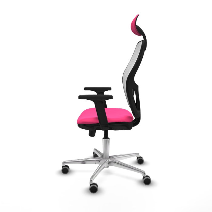 PIQUERAS Y CRESPO Silla de oficina Jorquera Rosa y Blanco