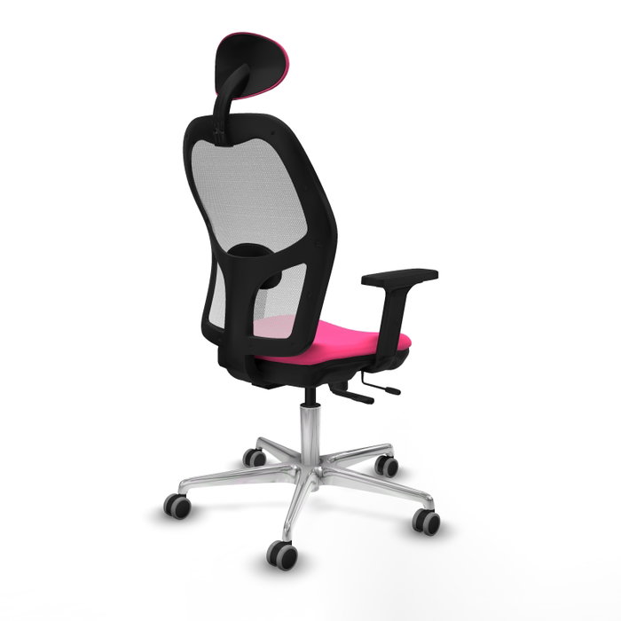 PIQUERAS Y CRESPO Silla de oficina Jorquera Rosa y Blanco