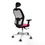 PIQUERAS Y CRESPO Silla de oficina Jorquera Rosa y Blanco
