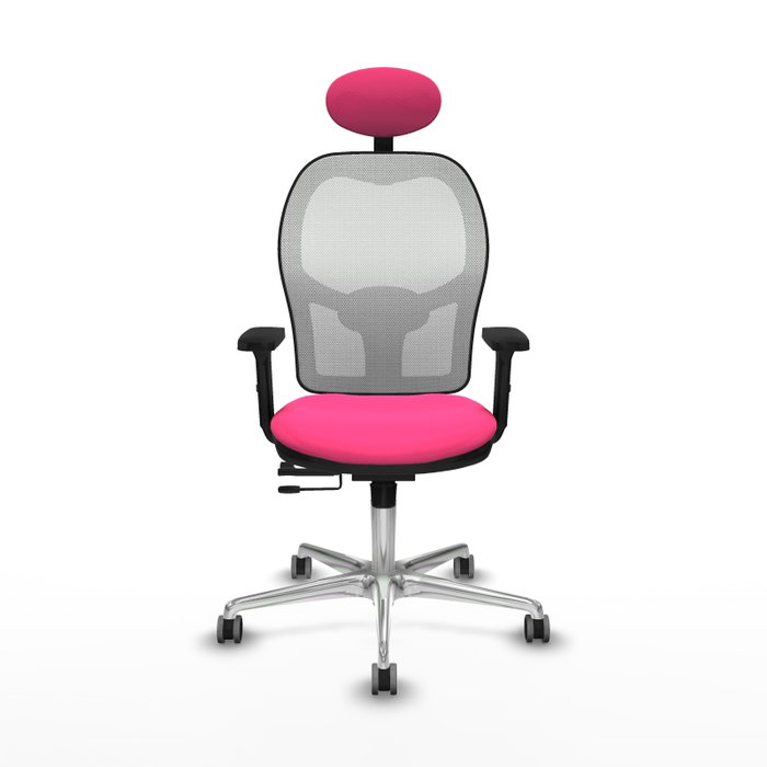 PIQUERAS Y CRESPO Silla de oficina Jorquera Rosa y Blanco