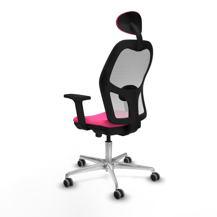 PIQUERAS Y CRESPO Silla de oficina Jorquera Rosa y Blanco