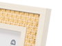Giftdecor Portafotos Natural Cuerda Madera MDF y Vidrio Blanco y Natural 15 x 20 cm (Set de 12)