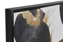 DKD Home Decor Cuadro Moderno Abstracto Negro Blanco Dorado Lienzo PS 4.5 x 143 x 103 cm (2 Unidades)