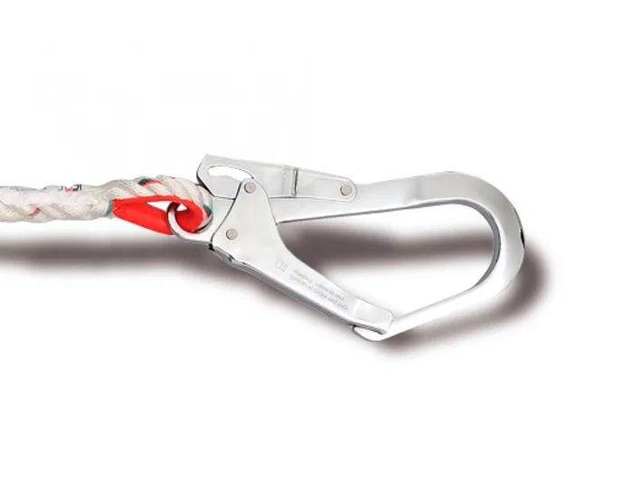 Faru Gancho de Seguridad de Acero Galvanizado con Cierre Automático, Apertura 50 mm, para Conexión de Cables y Cuerdas, Fuerza 23 kN