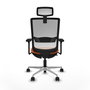 PIQUERAS Y CRESPO Silla de oficina Haches Naranja y Blanco