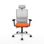 PIQUERAS Y CRESPO Silla de oficina Haches Naranja y Blanco