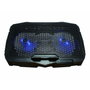 Conceptronic THANA07B Base de refrigeración para portátiles de hasta 17 pulg. con 2 ventiladores e iluminación azul