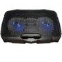 Conceptronic Thana07B Base Refrigeración para Portátil con 2 Ventiladores de 125mm, Luz LED Azul, Soporte para hasta 17 Pulgadas