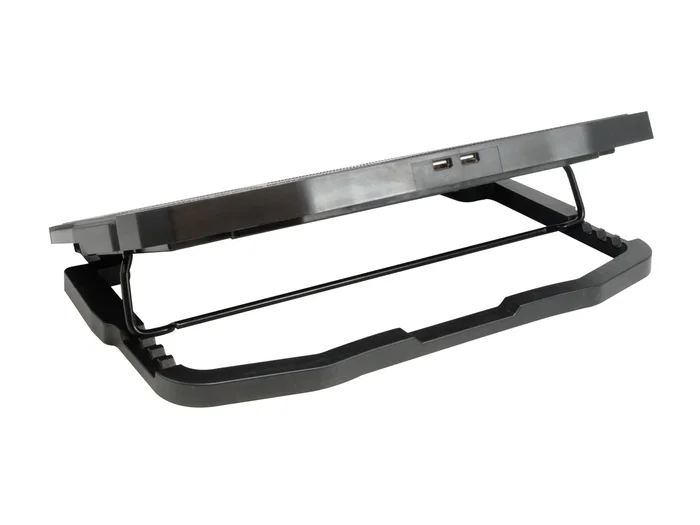 Conceptronic THANA07B Base de Refrigeración para Laptop 43.2 cm (17") con 2 Ventiladores USB, Iluminación LED Azul, Ergonómica, Negro