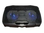 Conceptronic THANA07B Base de Refrigeración para Laptop 43.2 cm (17") con 2 Ventiladores USB, Iluminación LED Azul, Ergonómica, Negro