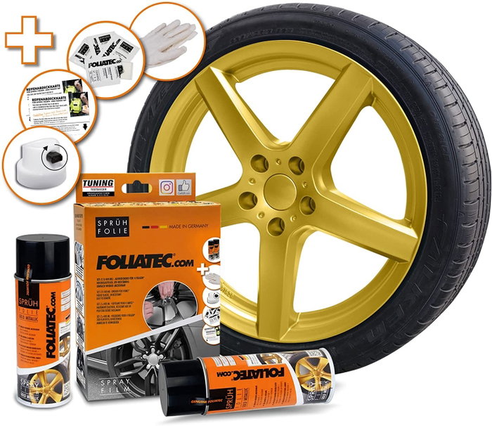 Foliatec Kit de Goma Líquida Dorado Metálico 2 x 400 ml Foliatec Kit de Goma Líquida Dorado Metálico 2 x 400 ml