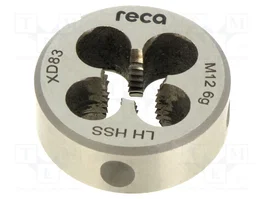 RECA Terraja Métrica M12 de Rosca Izquierda, Paso 1,75 mm