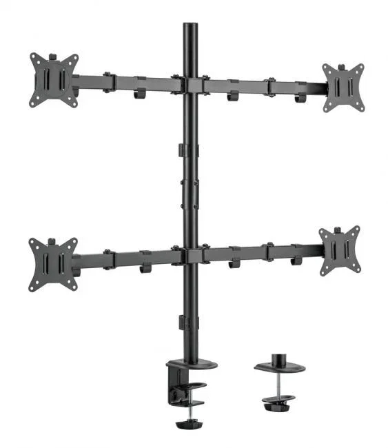 EQUIP Soporte de escritorio articulado para 4 monitores de 17''-32''