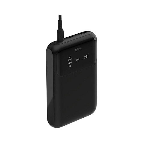 Belkin BOOST CHARGE Pro - Power Bank 20000 mAh 3-Port (2 USB-C, 1 USB-A) para Portátil y Smartphone - Negro