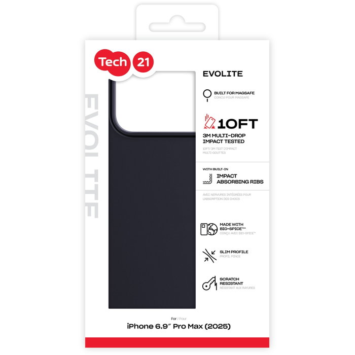 Tech21 EvoLite Case MagSafe para iPhone 17 Pro Max Black Tech21 EvoLite Case MagSafe para iPhone 17 Pro Max Black
