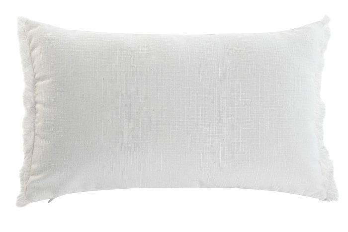 DKD Home Decor Cojín de Poliéster con Aplicaciones Blanco y Beige