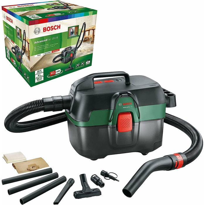 Bosch AdvancedVac 18V-8 Aspirador 3 en 1 para seco y húmedo