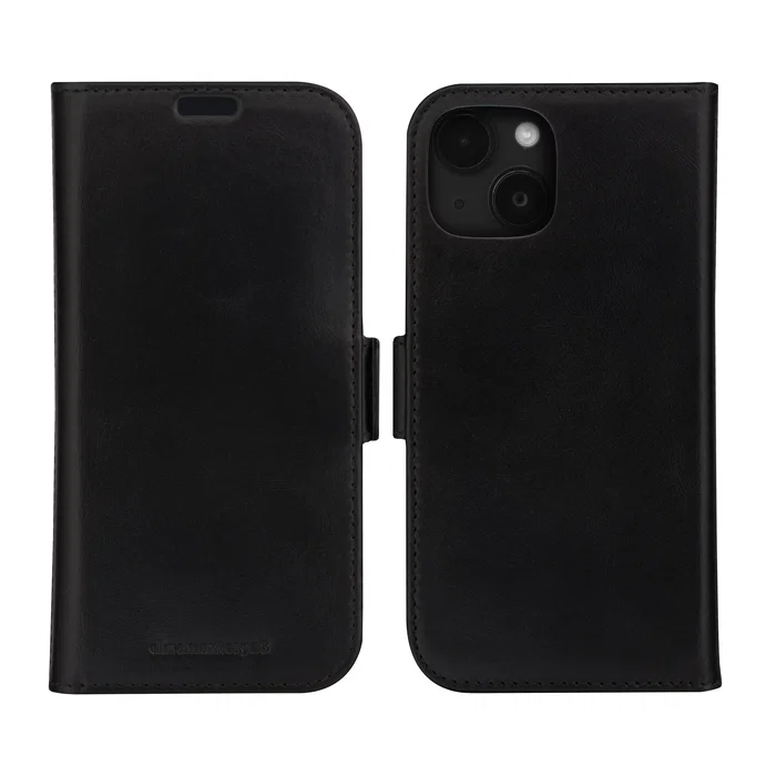 Dbramante1928 Lynge Funda Folio para Apple iPhone 15 con Cierre Magnético - Negro, Grano Entero, Resistente a Rayones y Polvo