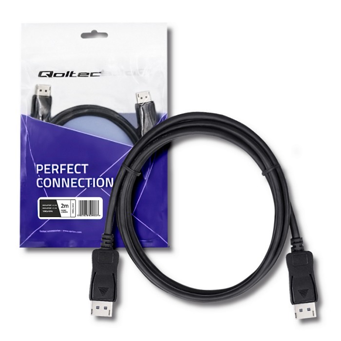 Qoltec Cable DisplayPort v1.1 4K 2m Negro Qoltec Cable DisplayPort v1.1 4K 2m Negro