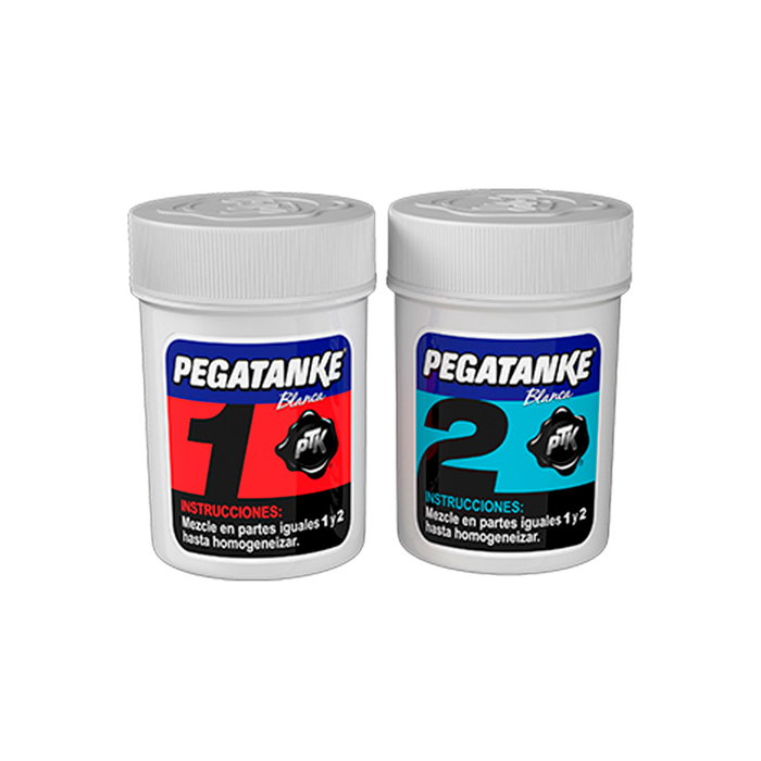 Pegatanke Pegamento Epoxico Bicomponente Blanco 44ml Alta Resistencia Pega Bajo el Agua 44g