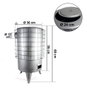 Estufa Leña Redonda Chapa Nº4 68cm x 36Ø Plata S/Horiz 120Ø 7 KW