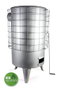 Estufa Leña Redonda Chapa Nº4 68cm x 36Ø Plata S/Horiz 120Ø 7 KW