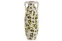 DKD Home Decor Jarrón de Gres Olivo Verde 13x13x35 cm