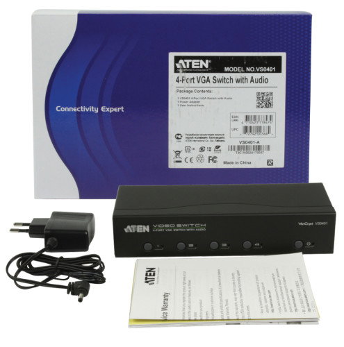 Aten VS0401 Switch VGA/Audio de 4 Puertos Aten VS0401 Switch VGA/Audio de 4 Puertos