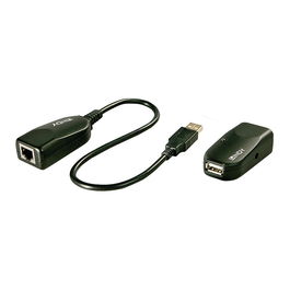 LINDY Extender USB 2.0 Cat5 Classic 1 Port 50m LG-8311 Transmisor y receptor de red Negro