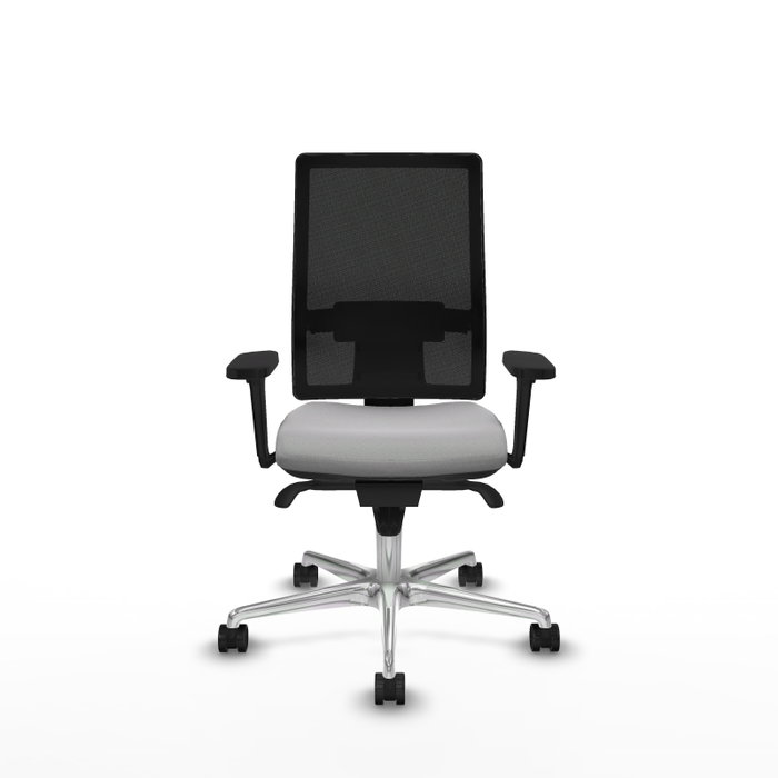 PIQUERAS Y CRESPO Silla de oficina Horna con mecanismo Sincro, Gris claro y Negro