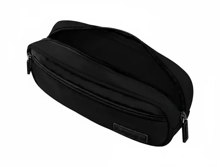 Liderpapel Estuche portatodo Duo 2 cremalleras negro